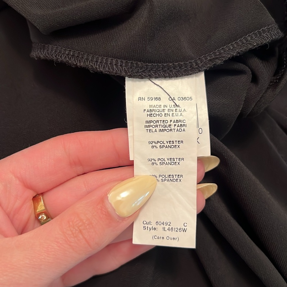 Karen Kane Black Flutter Sleeve Top 1X - Picture 7 of 8